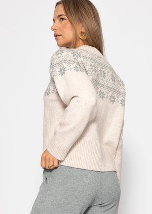 Norwegian sweater - off-white/gray