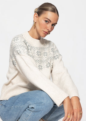 Norweger Pullover - hellbeige