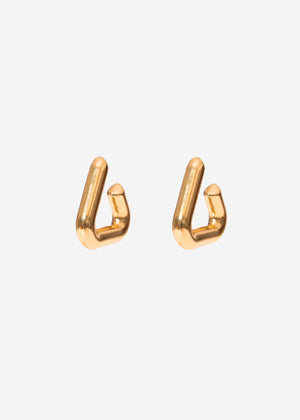 Triangular stud earrings - gold