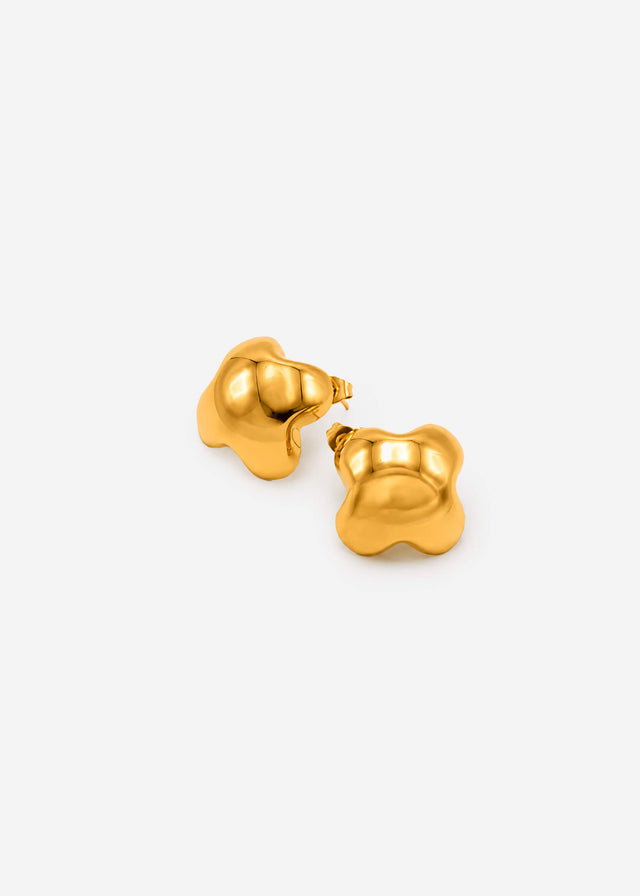 Ohrstecker in Kleeblattform - gold