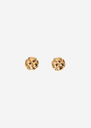 Stud earrings with knot design - gold