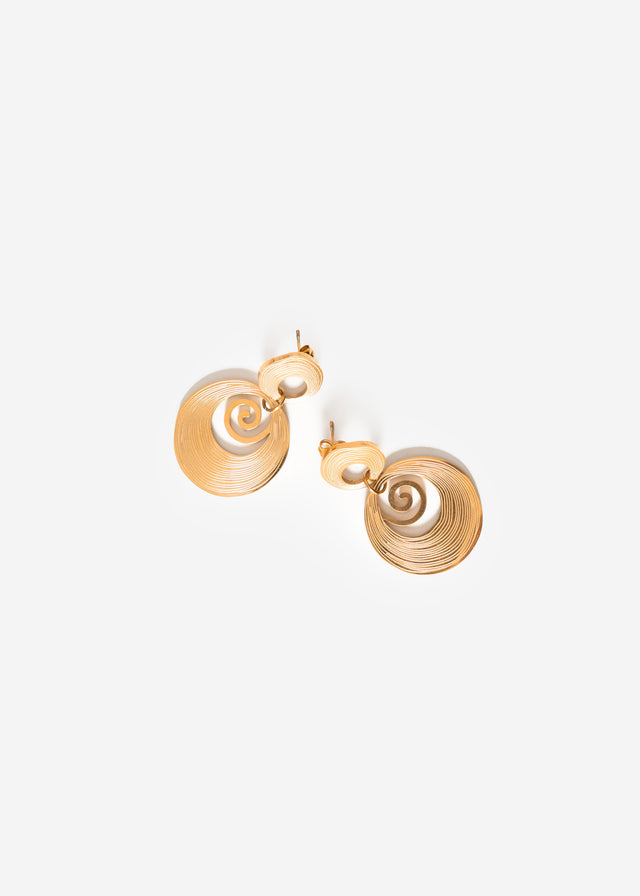 Ohrstecker mit Spiral-Design - gold