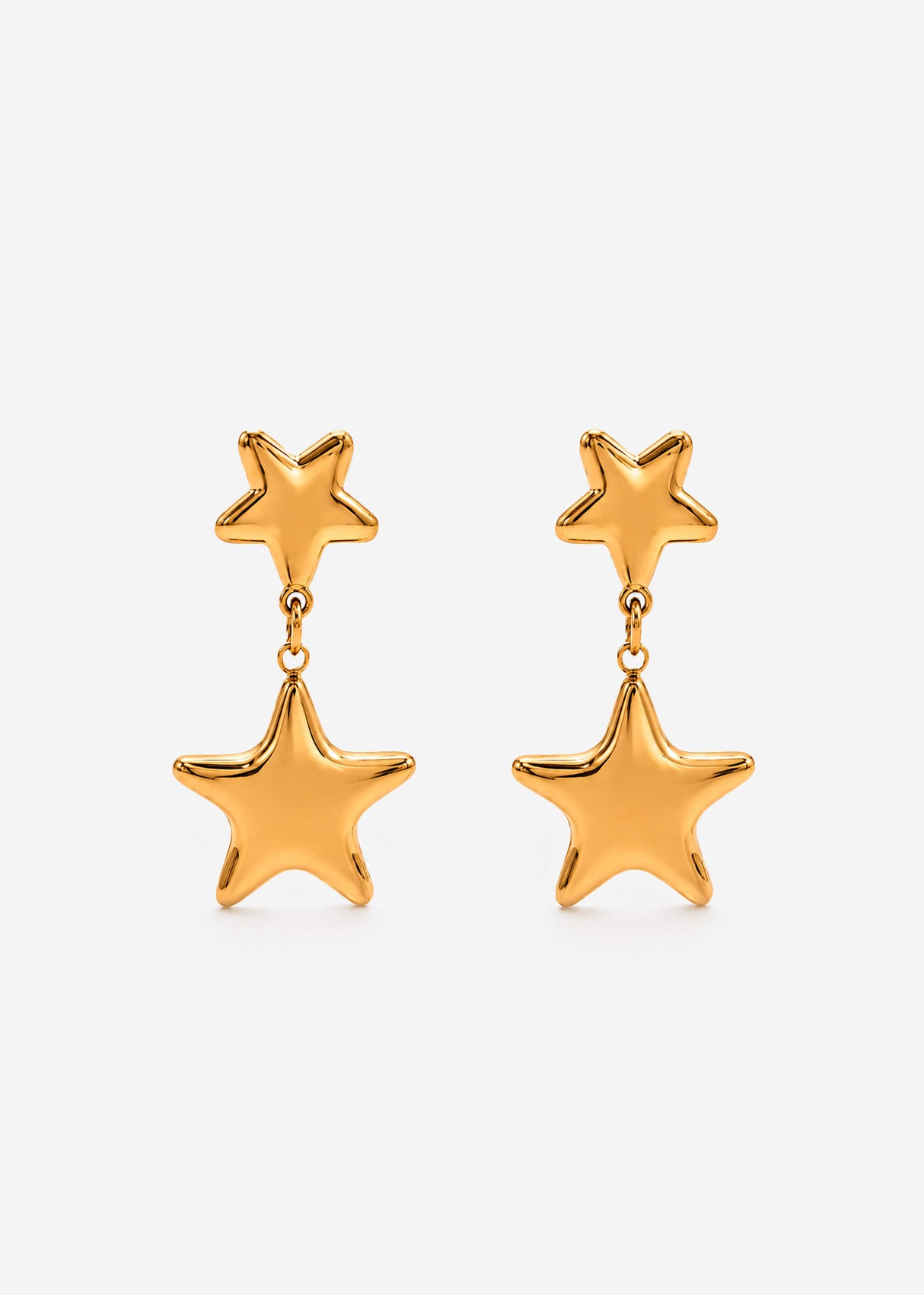 Ohrstecker mit Stern Anhänger - gold