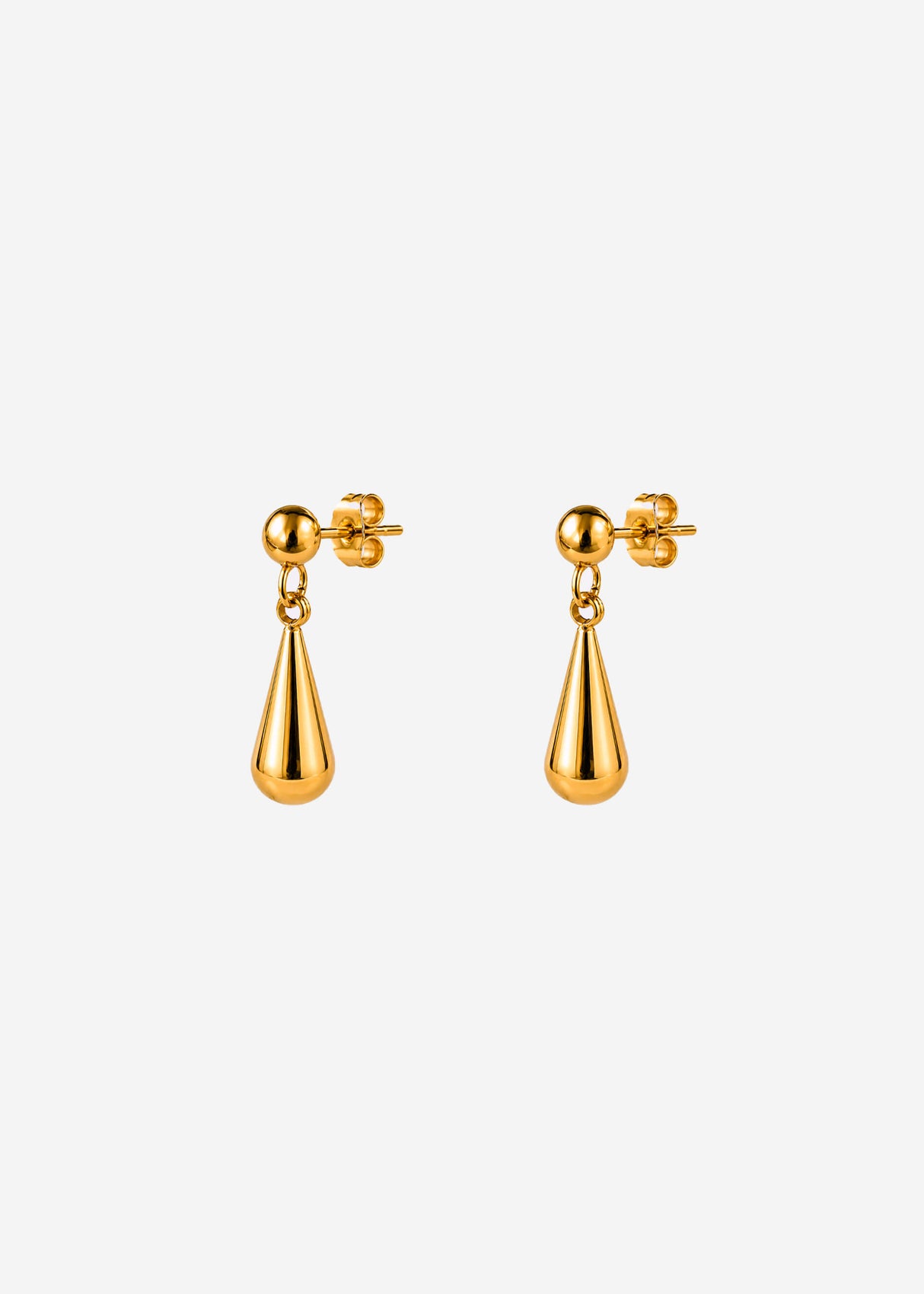 Ohrstecker mit Tropfen Anhänger - gold