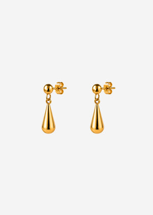 Ohrstecker mit Tropfen Anhänger - gold