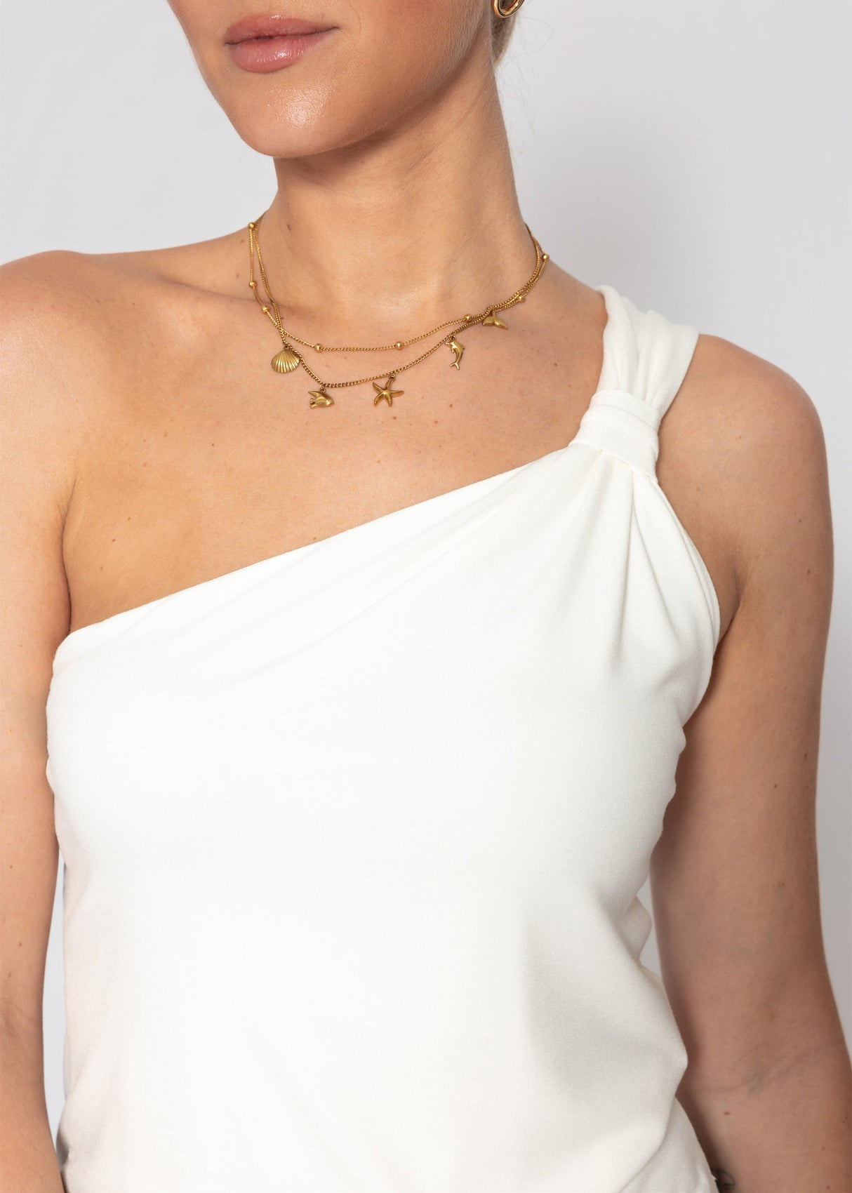 One-Shoulder-Top - offwhite