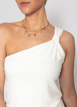 One-Shoulder-Top - offwhite