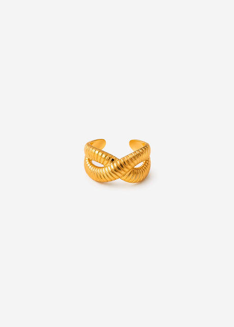 Organischer Statement Ring - gold