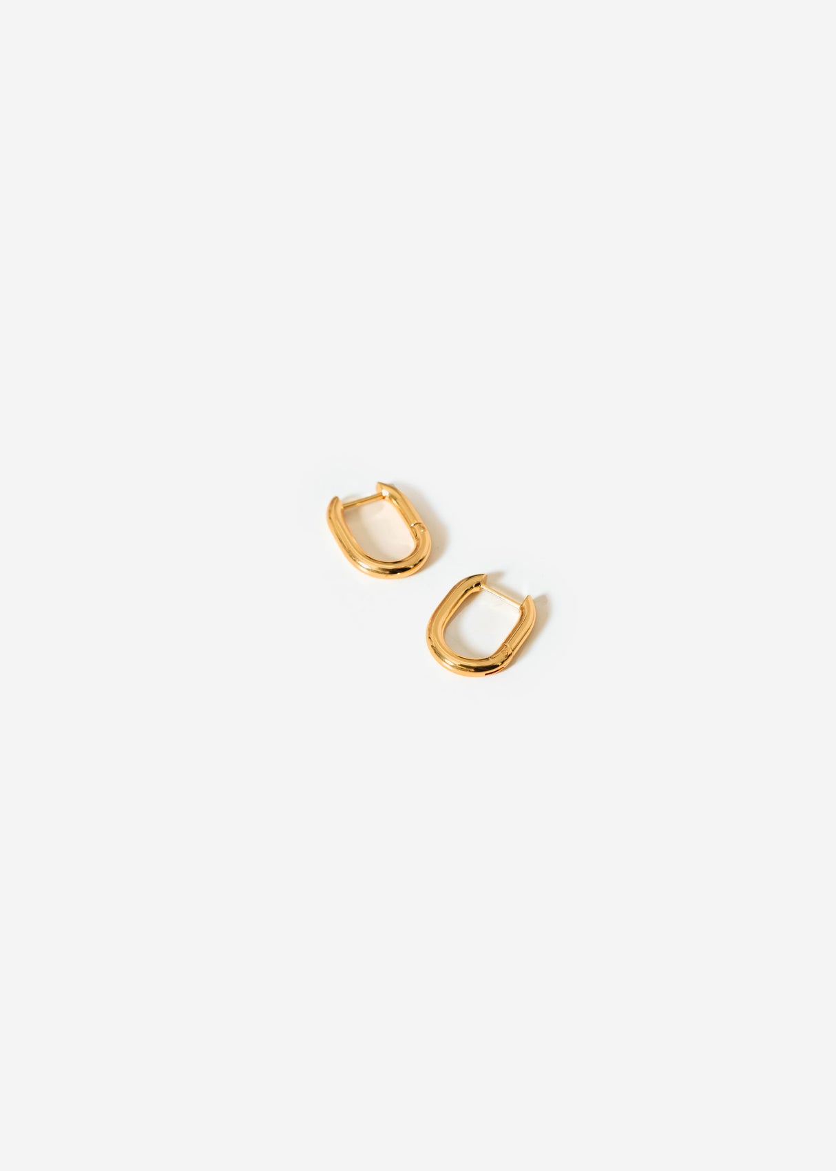 Ovale Ohrclips - gold