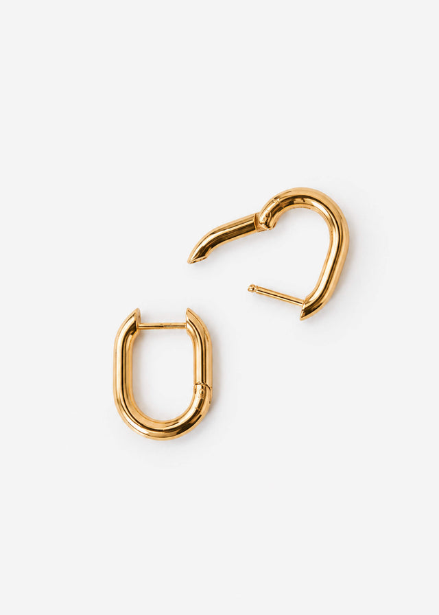 Kleine Ovale Klappcreolen - gold