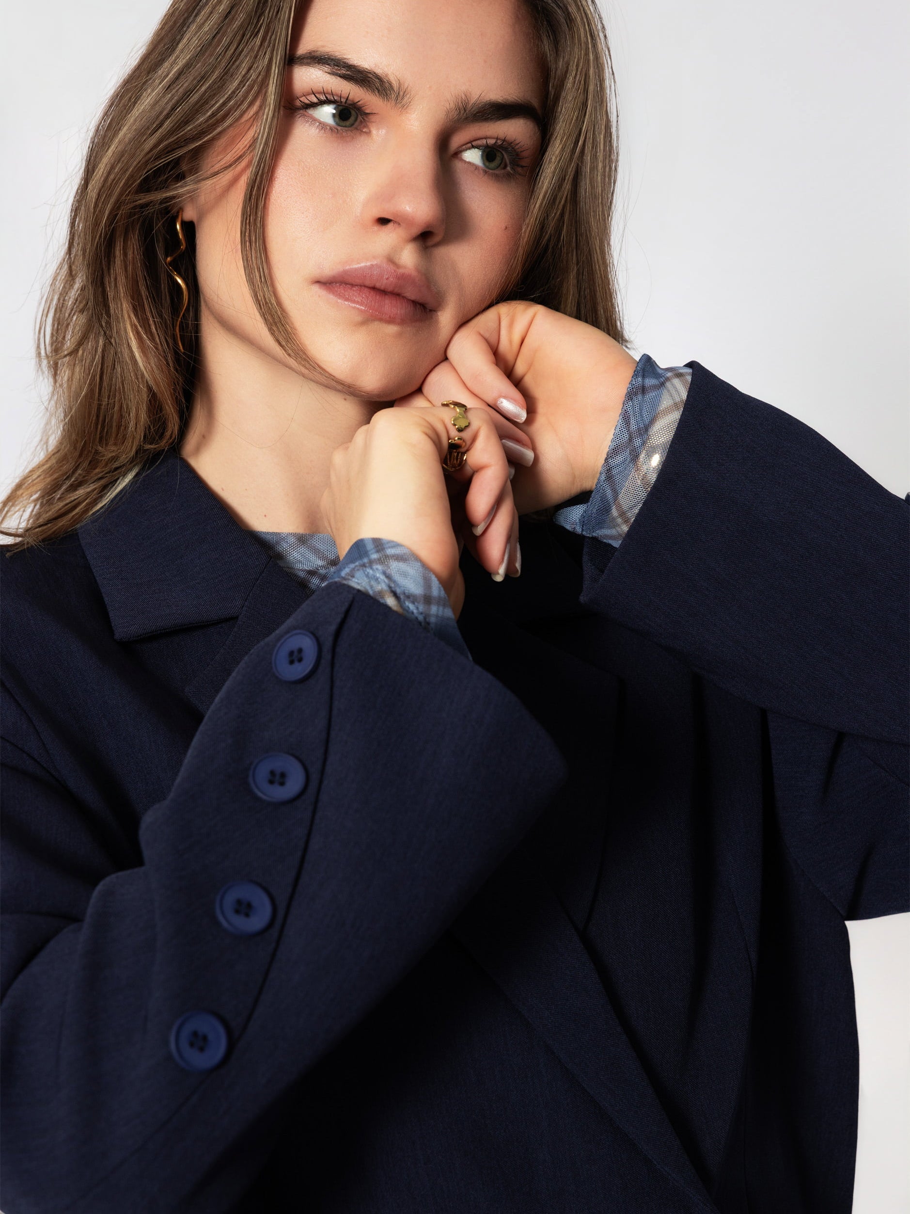 Oversize Blazer - dunkelblau