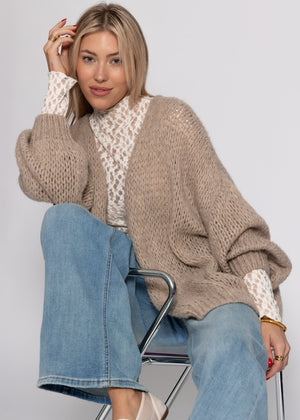 Oversize Cardigan - beige