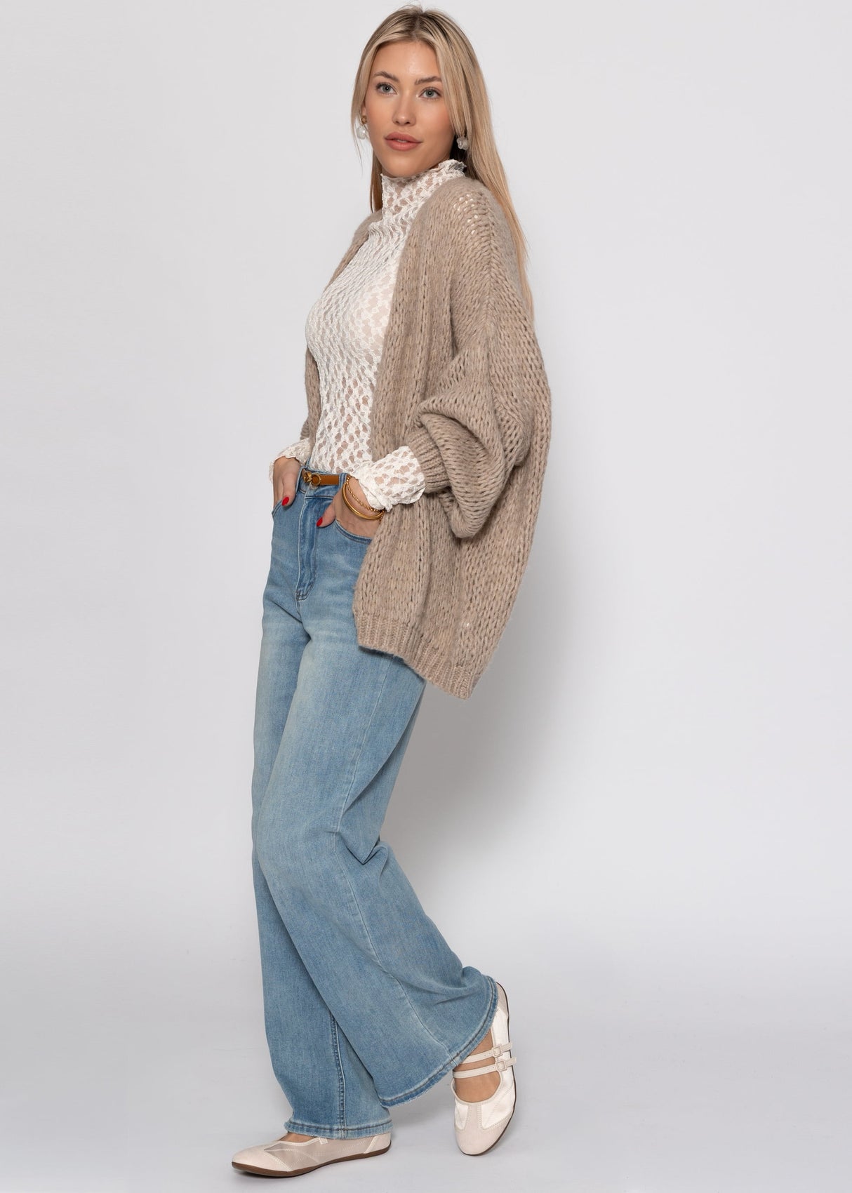 Oversize Cardigan - beige