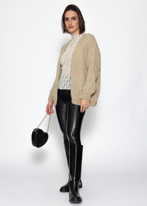 Oversized cardigan - beige