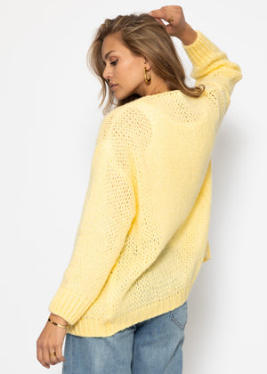 Oversize Cardigan - buttergelb