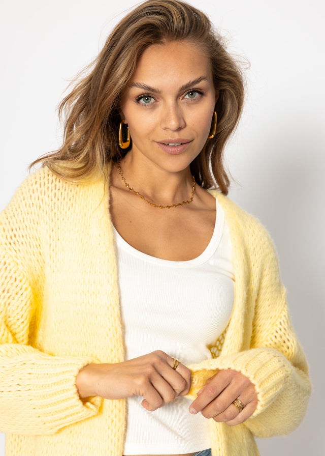 Oversized cardigan - butter yellow