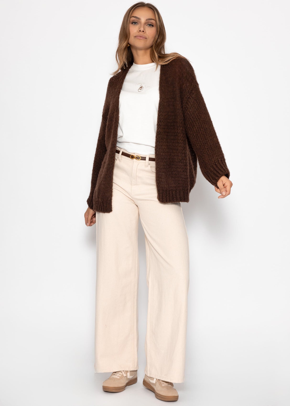Oversize Cardigan - dunkelbraun