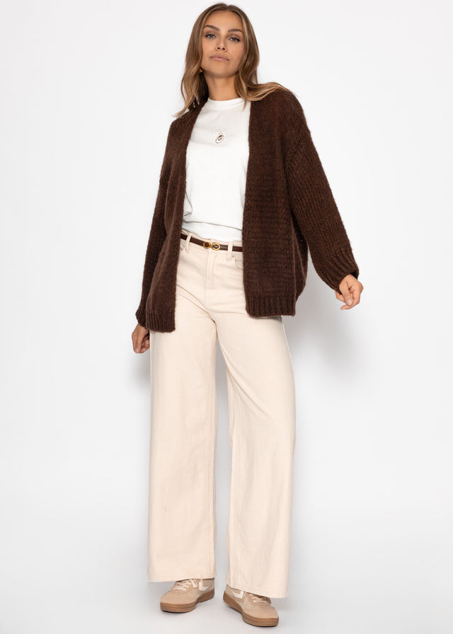 Oversize Cardigan - dunkelbraun