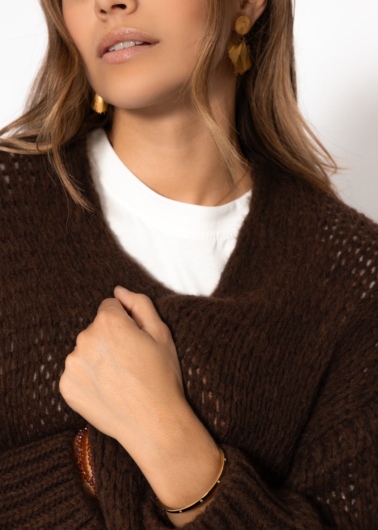 Oversize Cardigan - dunkelbraun