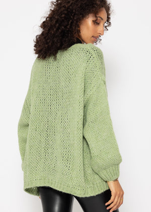 Oversized cardigan - light green