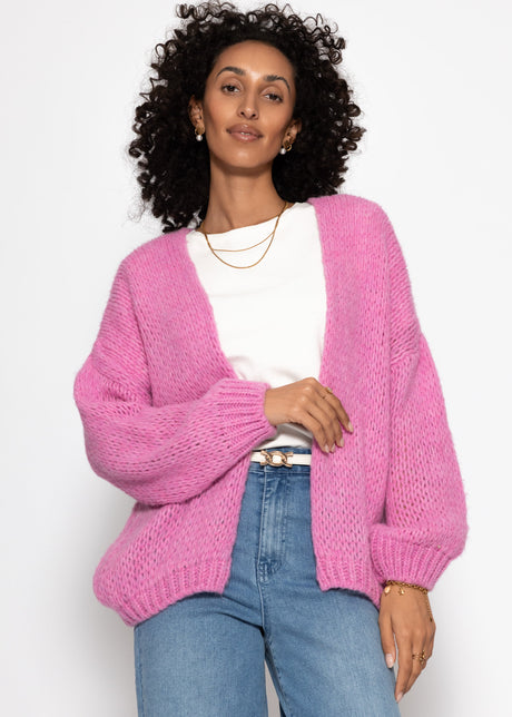 Oversized cardigan, pink by SASSYCLASSY