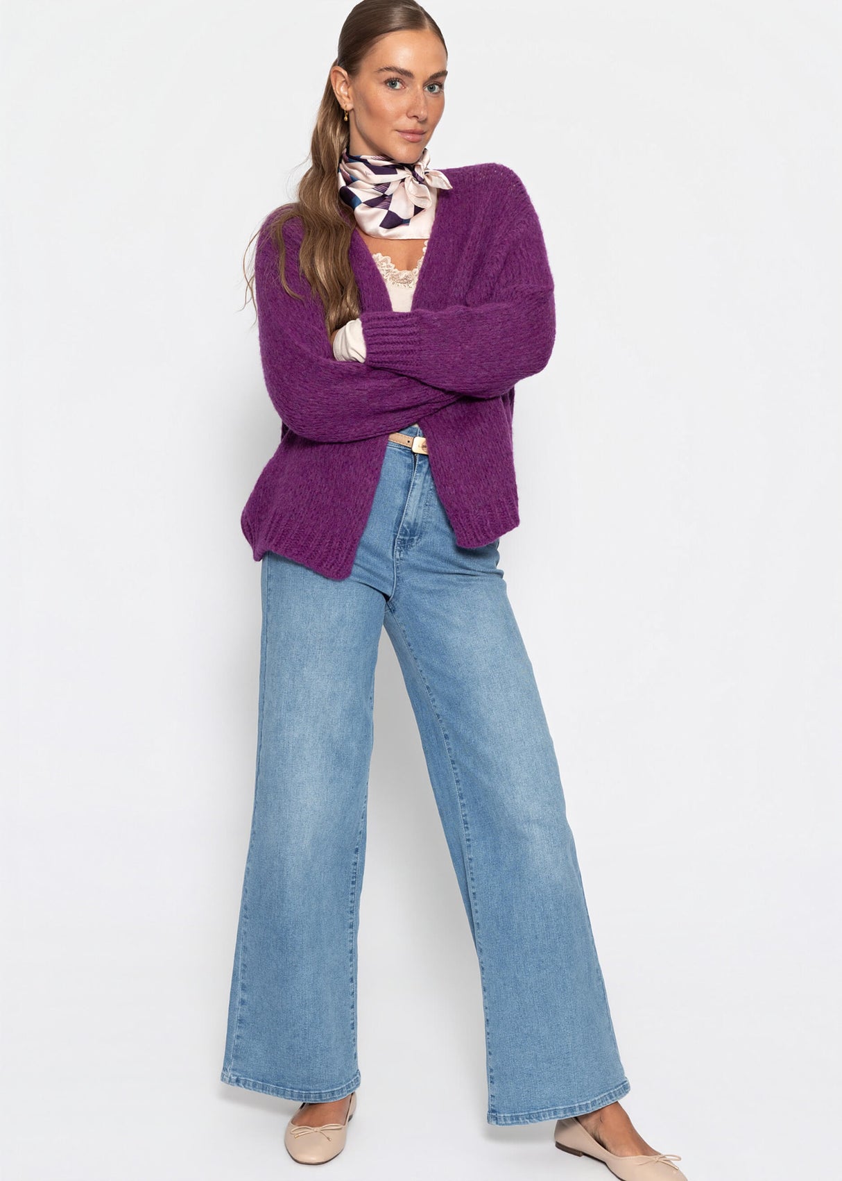 Oversize Cardigan - plum