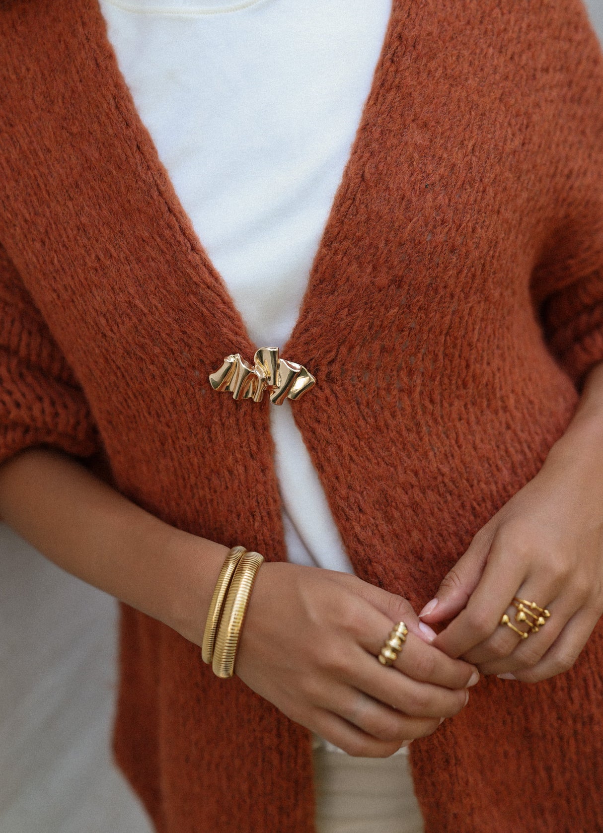 Oversize Cardigan - rostrot