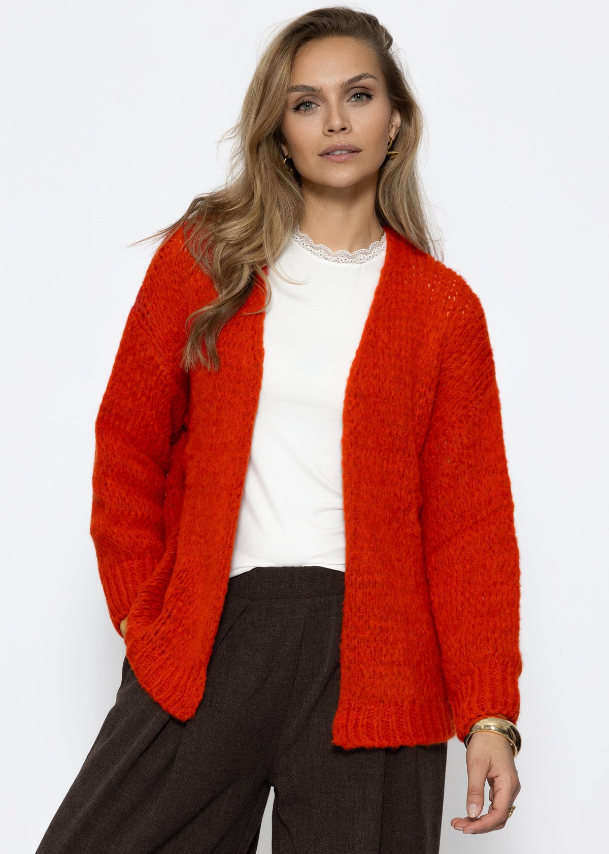 Oversize Cardigan - rot