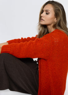Oversize Cardigan - rot