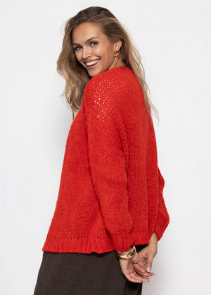 Oversize Cardigan - rot