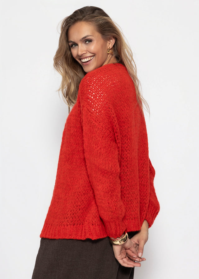 Oversize Cardigan - rot