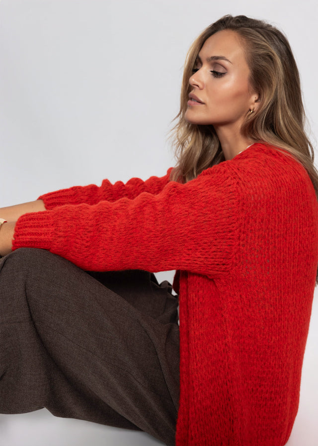 Oversize Cardigan - rot
