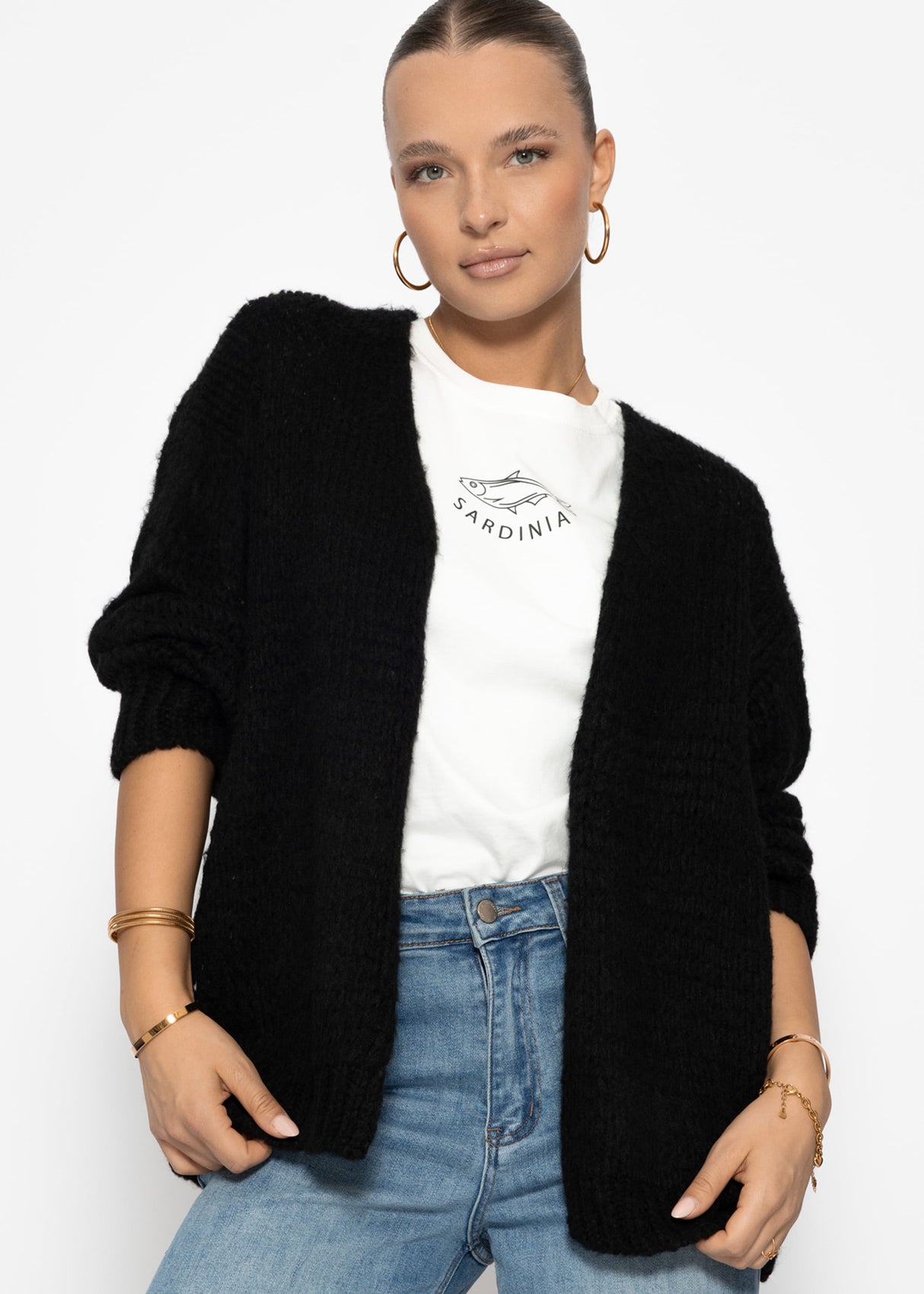 Oversize Cardigan - schwarz