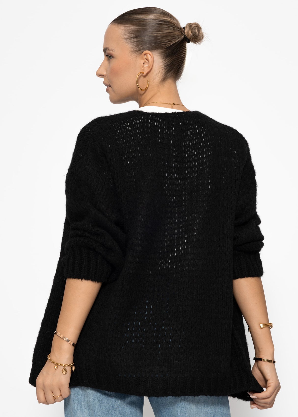 Oversize Cardigan - schwarz