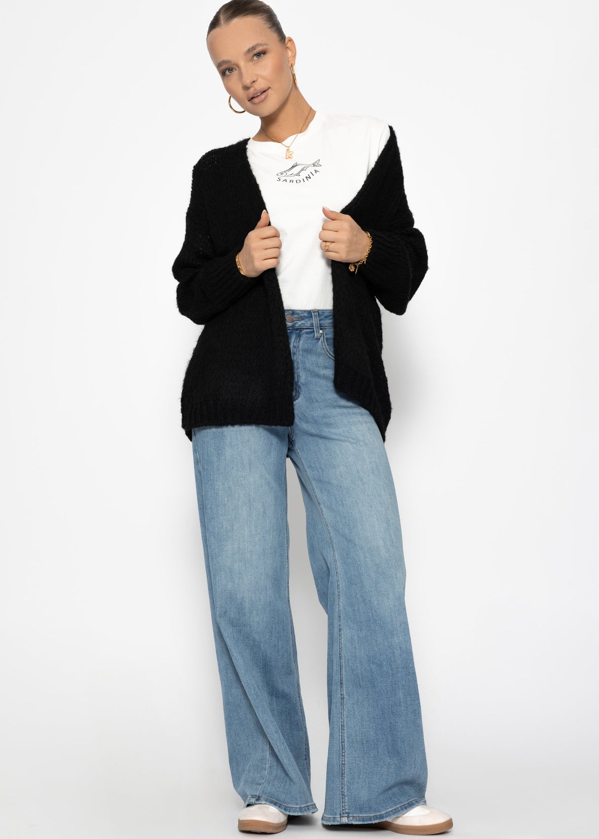 Oversize Cardigan - schwarz