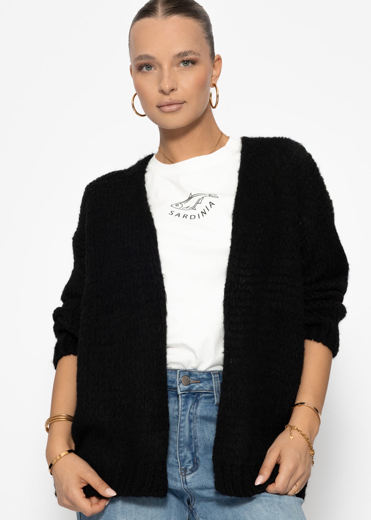 Oversize Cardigan - schwarz