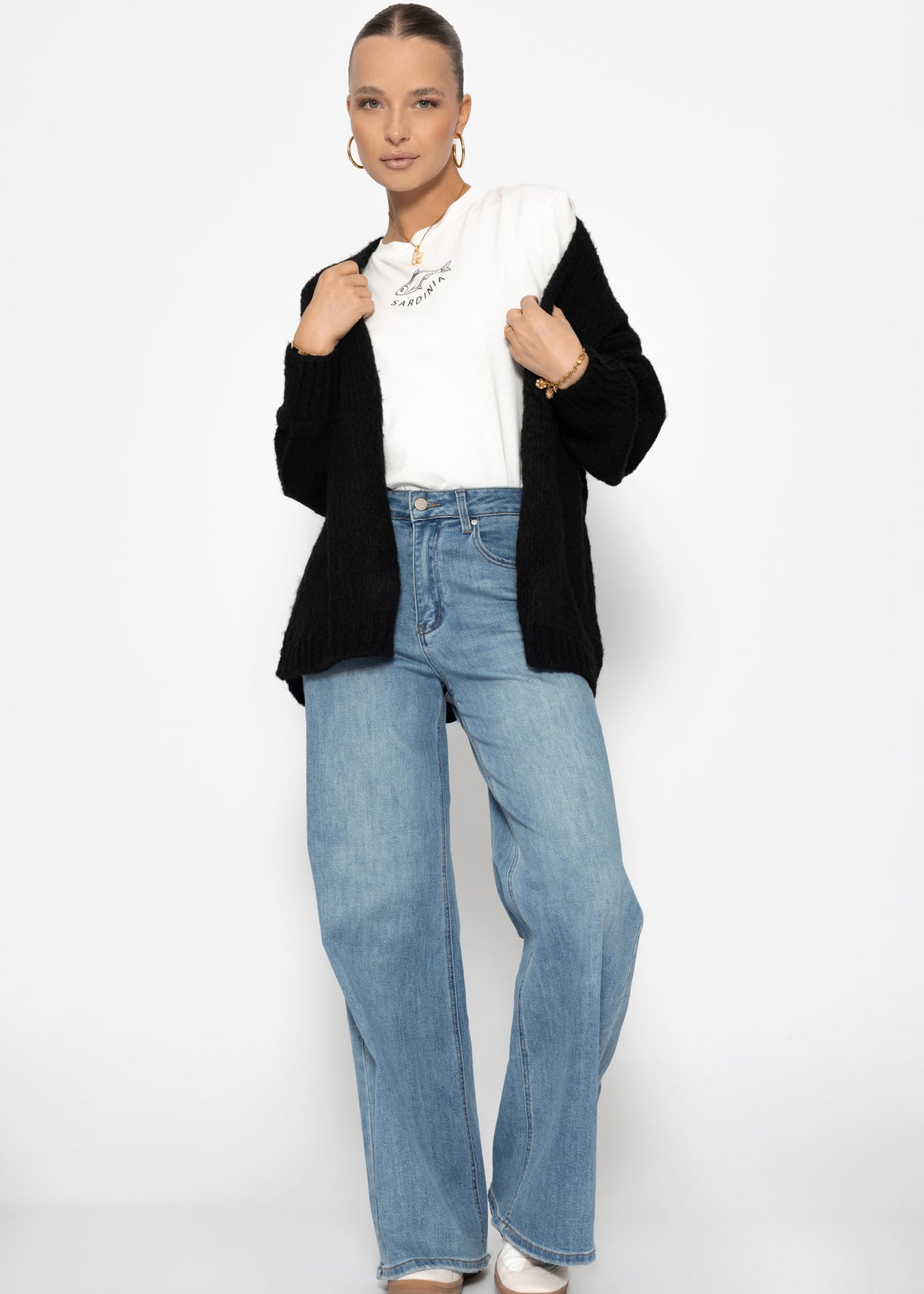 Oversize Cardigan - schwarz