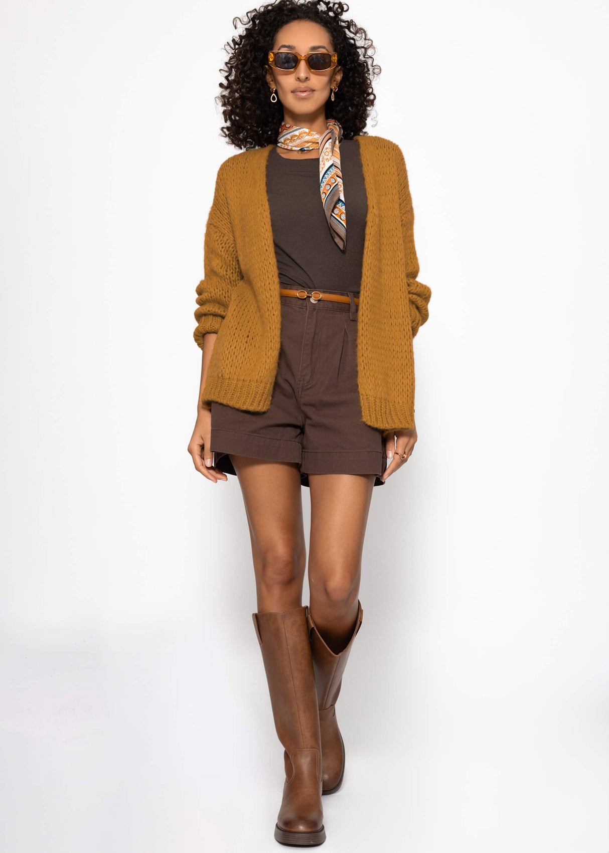 Oversize cardigan - mustard yellow