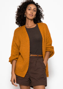 Oversize Cardigan - senfgelb