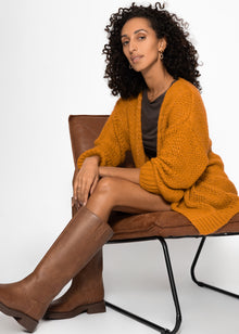 Oversize Cardigan - senfgelb