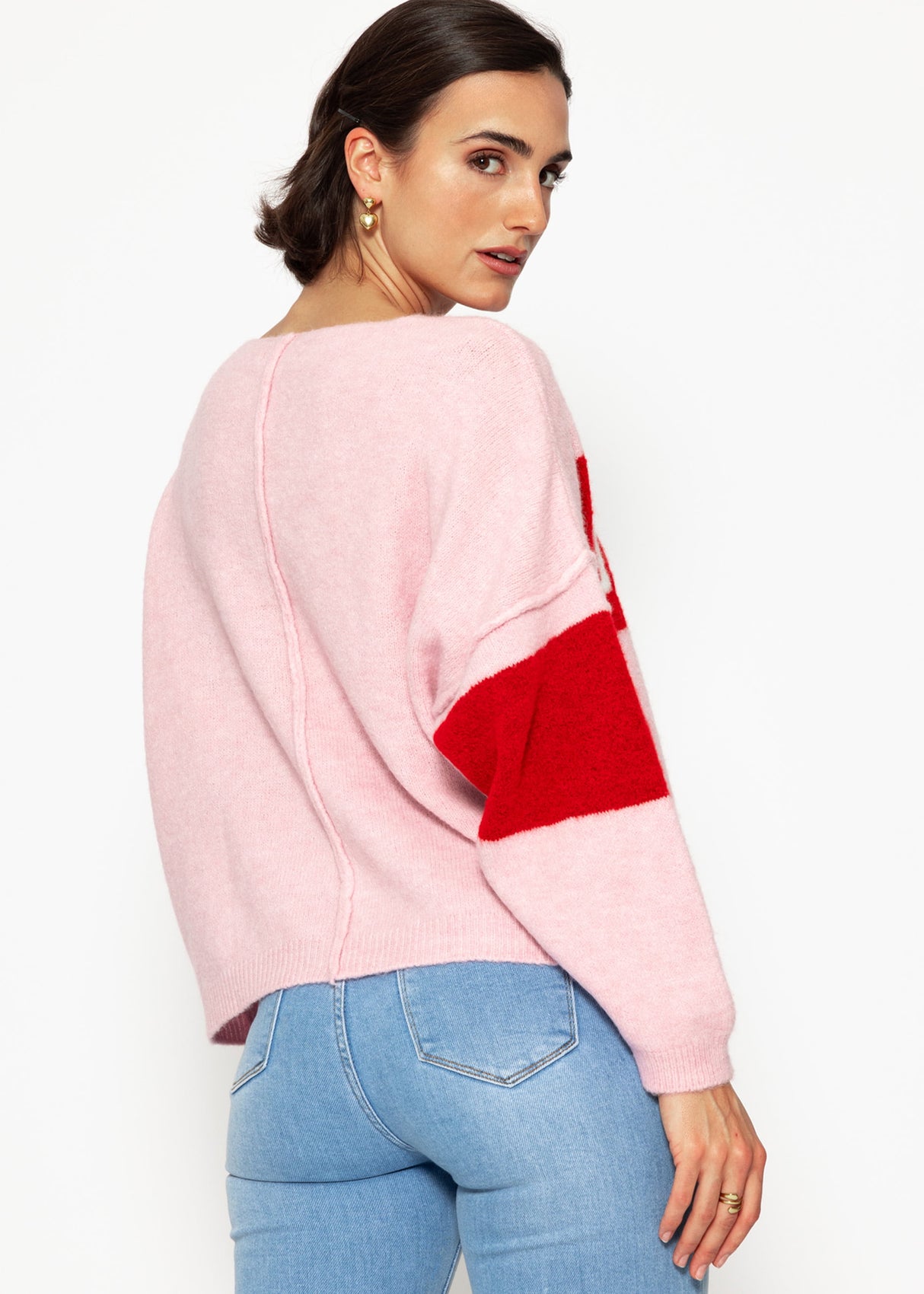 Oversize sweater "PARIS" - pink