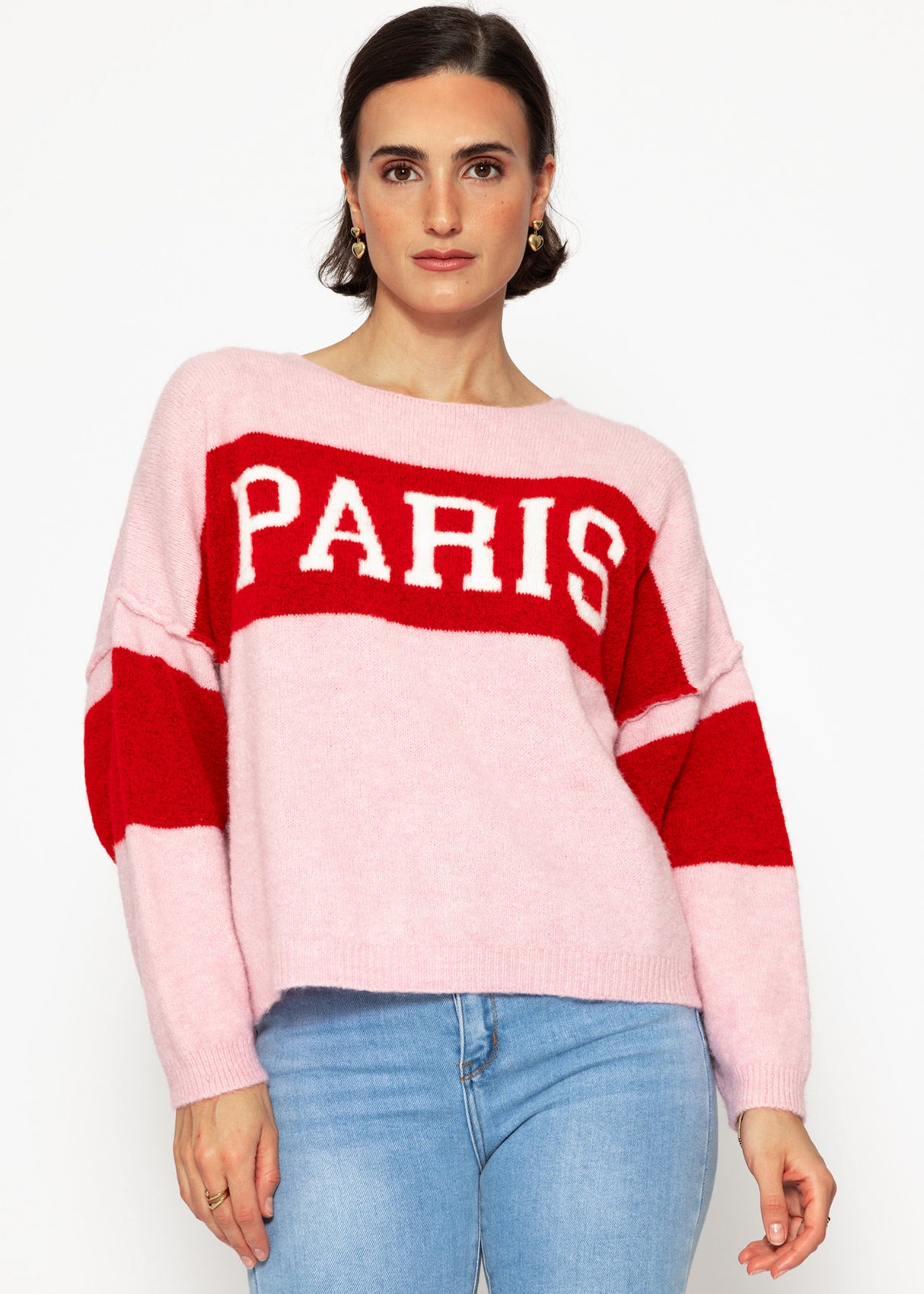 Oversize sweater "PARIS" - pink
