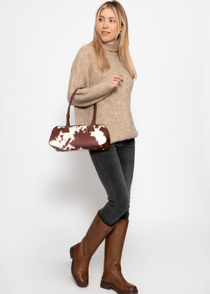 Oversized turtleneck sweater - beige