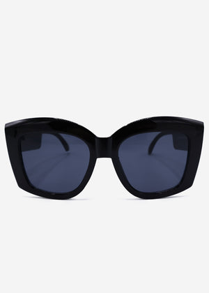 Oversize Sonnenbrille - schwarz