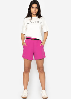 Oversize T-shirt with MALIBU print - off-white