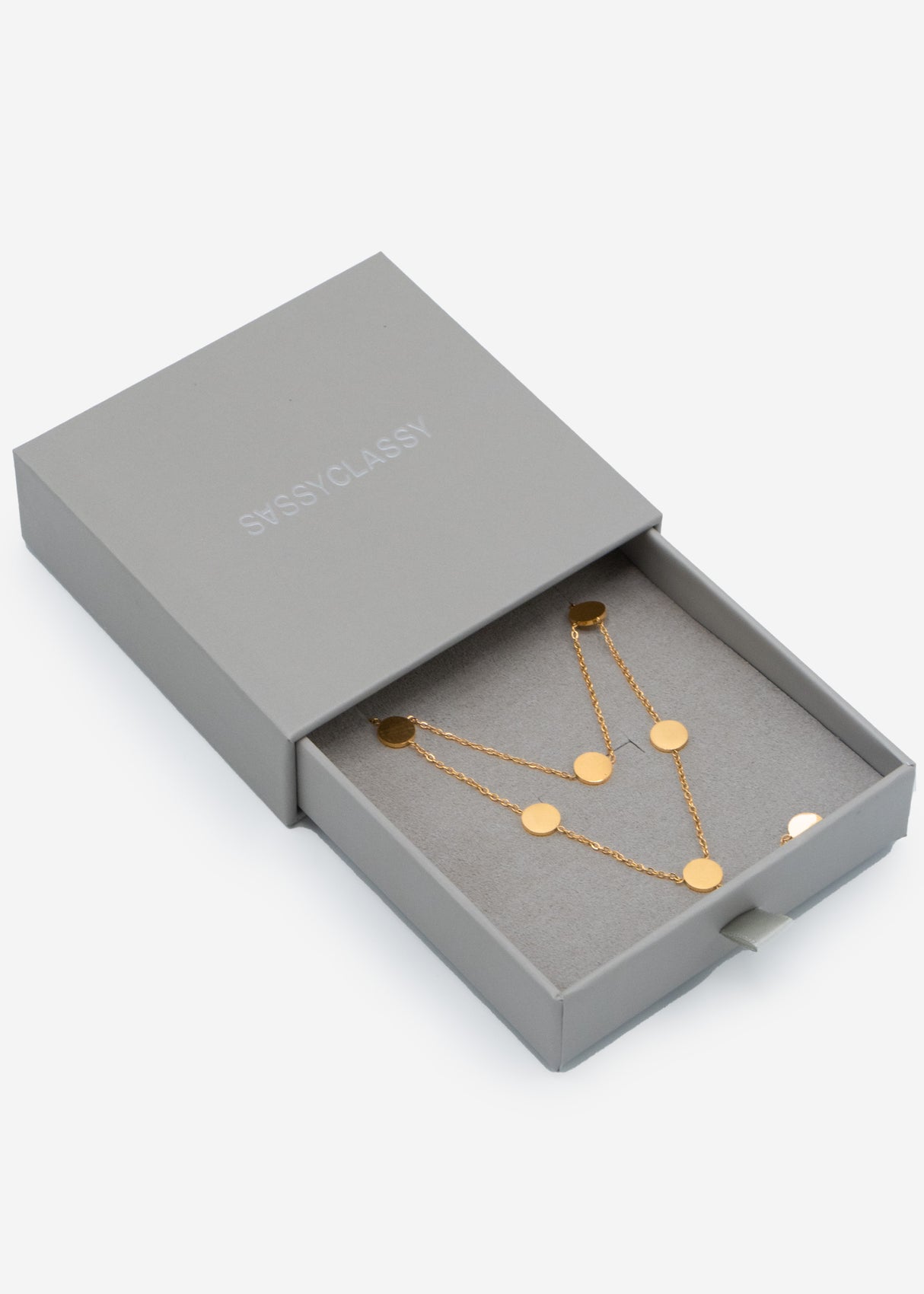 Plättchen-Halskette - gold