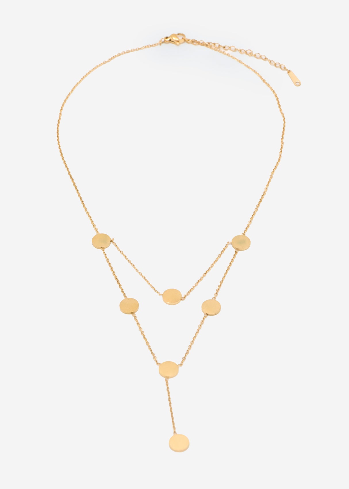 Plättchen-Halskette - gold