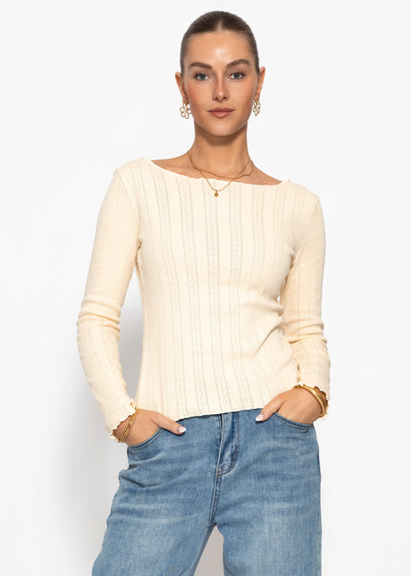 Pointelle Langarmshirt - buttergelb by SASSYCLASSY