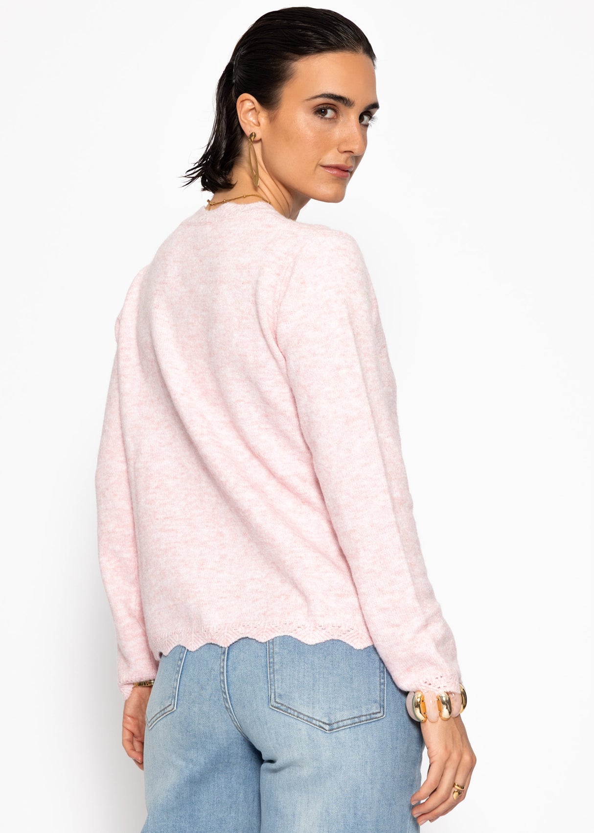 Pointelle cardigan - pink