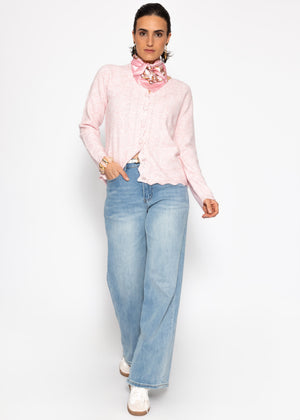 Pointelle cardigan - pink